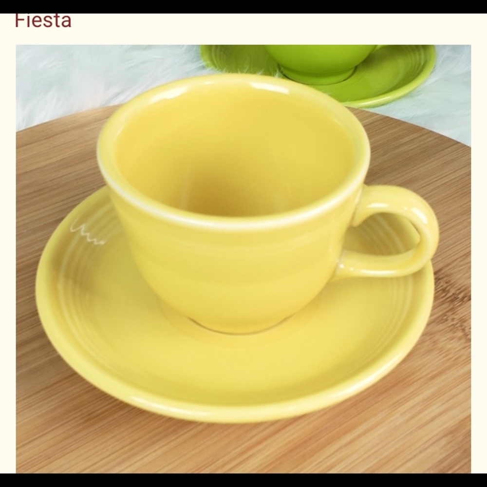 *Fiestaware Cup and Saucer in Butter Yellow*